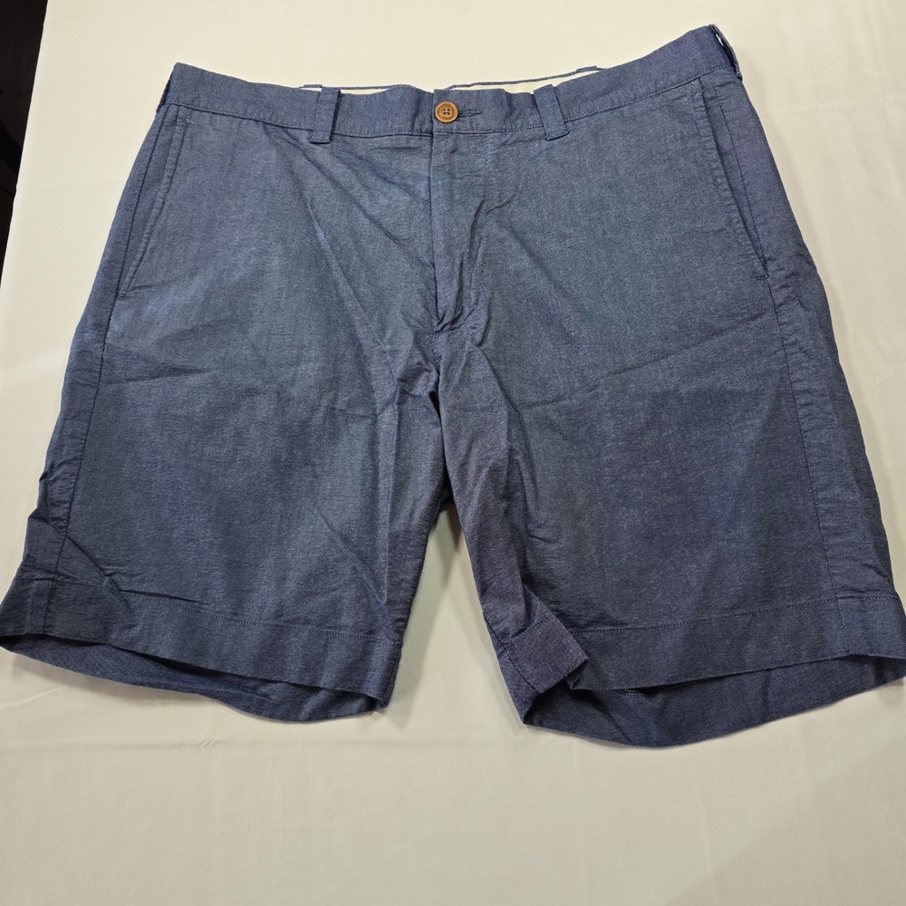 J.Crew Gramercy Golf Shorts‎ Blue Flat Front Cotton Men's 35 Old Money